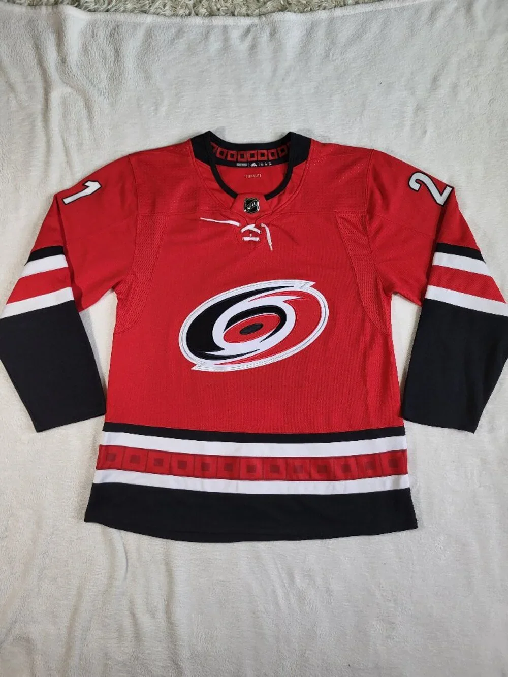 Carolina Hurricanes #21 Niederreiter Red Alternate Premium Jersey - Size 54